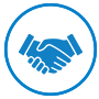 icon demo services blue circle